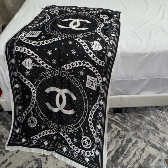 Chanel silk scarf shawl / bikini coverup - Picture 1 of 8